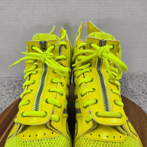 Adidas JS Jeremy Scott Mesh Wings 2.0 Neon Green High Top Sneaker Mens 11 M20654 - Picture 8 of 16